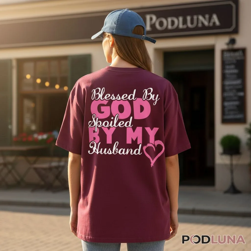 Blessed By God Spoiled By My Husband Shirt for Wife