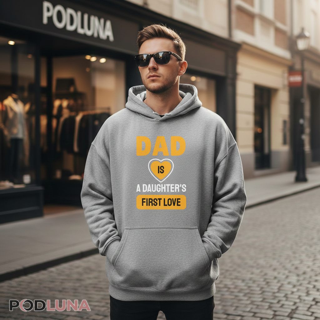 Dad Is A Daughters First Love Heart Hoodie Dad Is A Daughters First Love Heart Hoodie