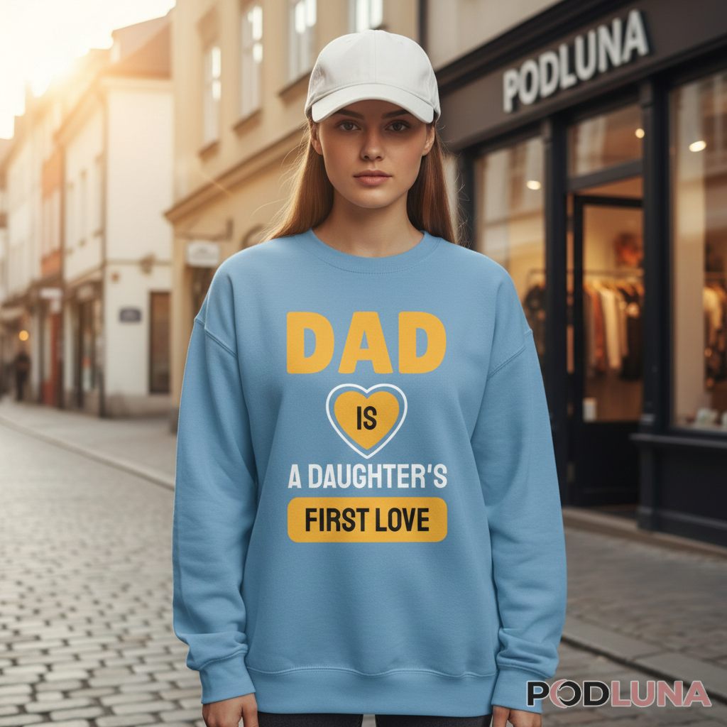 Dad Is A Daughters First Love Heart Long Sleeve Dad Is A Daughters First Love Heart Long Sleeve