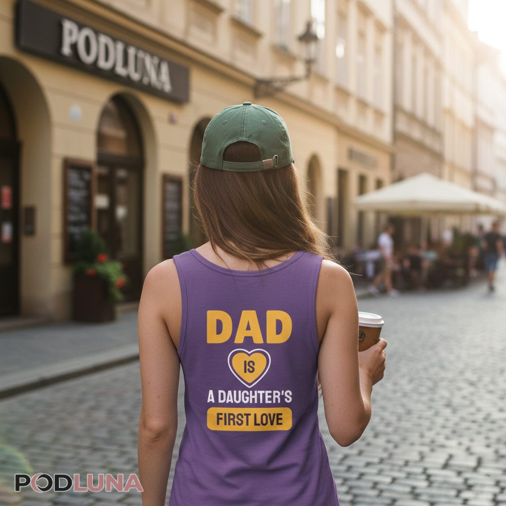 Dad Is A Daughters First Love Heart Tanktop Dad Is A Daughters First Love Heart Tanktop