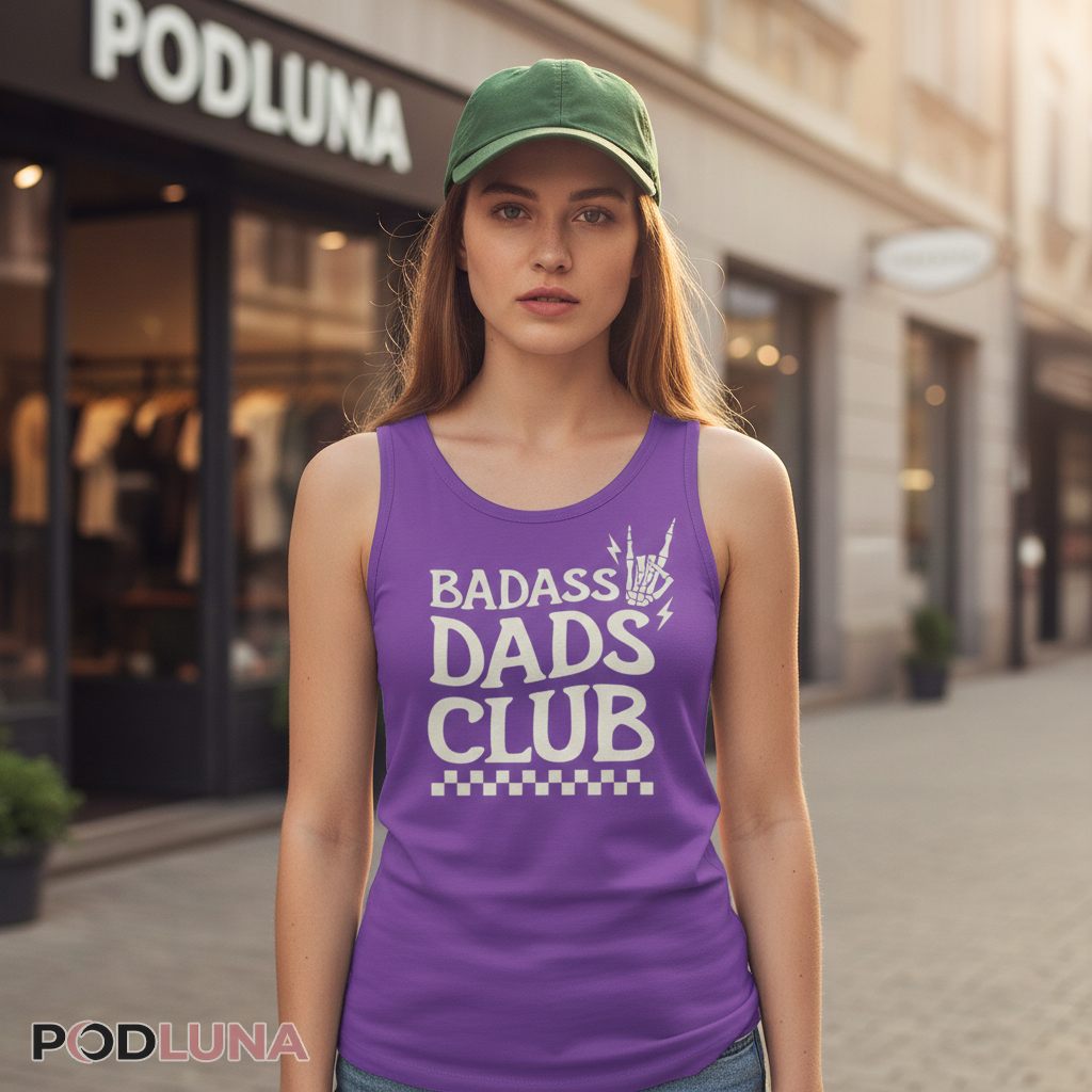 Funny Badass Dads Club Fatherhood Graphic Tanktop Funny Badass Dads Club Fatherhood Graphic Tanktop