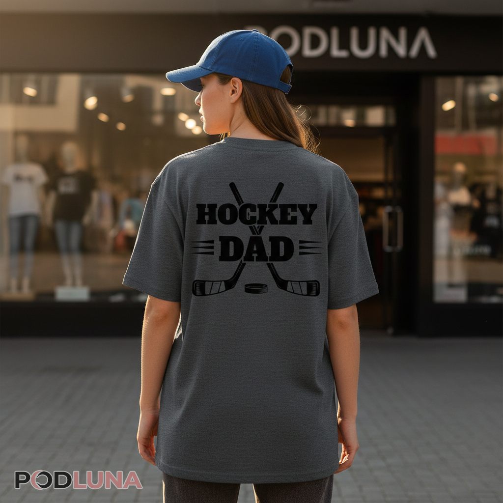 Funny Ice Hockey Father Cross Sticks Shirt