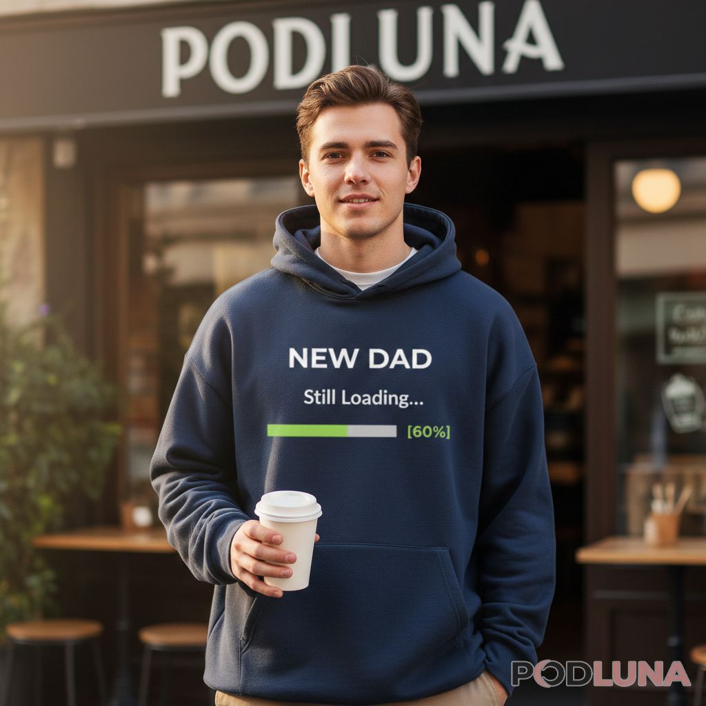 Funny New Dad Still Loading 60 Percent Progress Hoodie Funny New Dad Still Loading 60 Percent Progress Hoodie