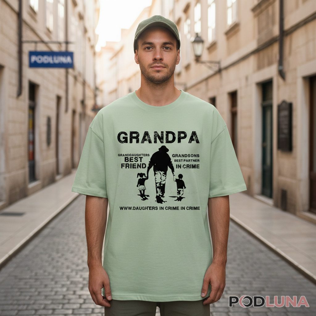 Grandpa Best Friend Best Partner In Crime Graphic Shirt