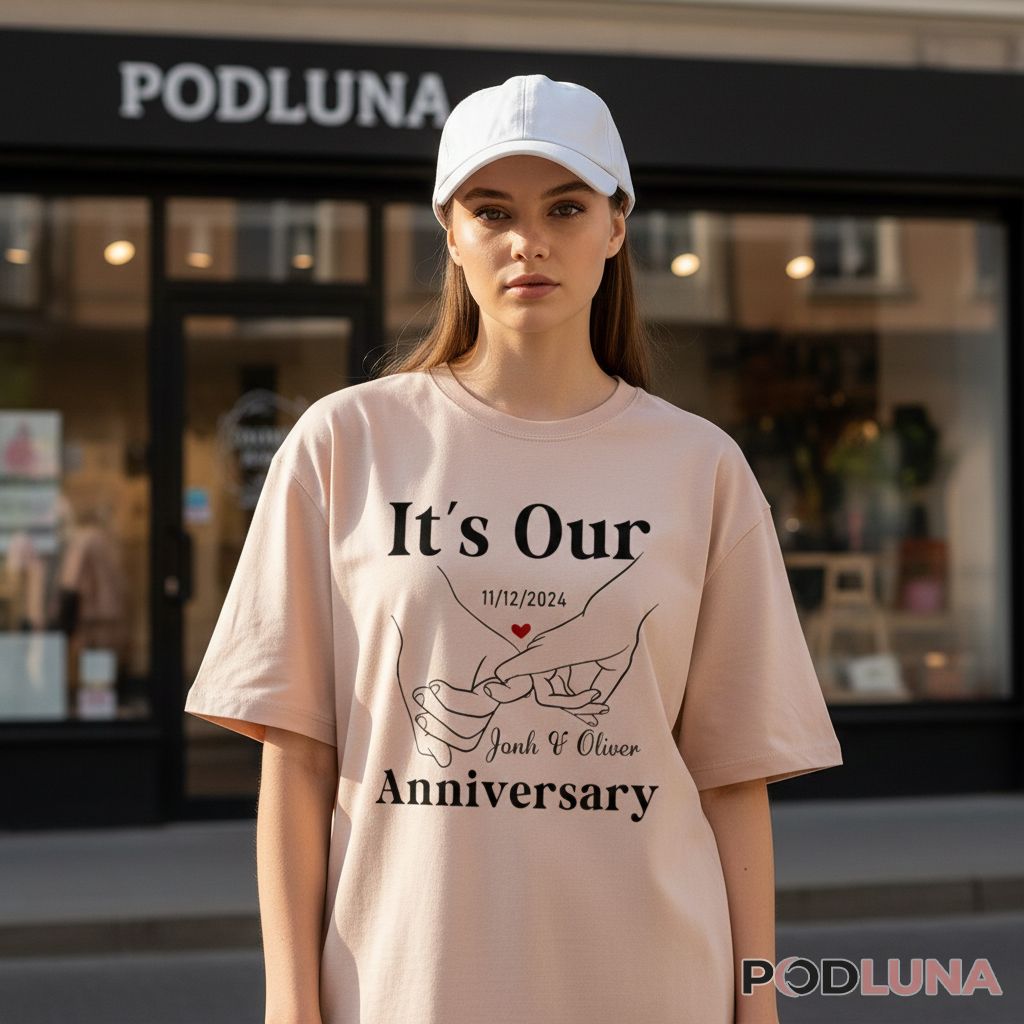 It Is Our Anniversary Custom Names Romantic Matching Shirt