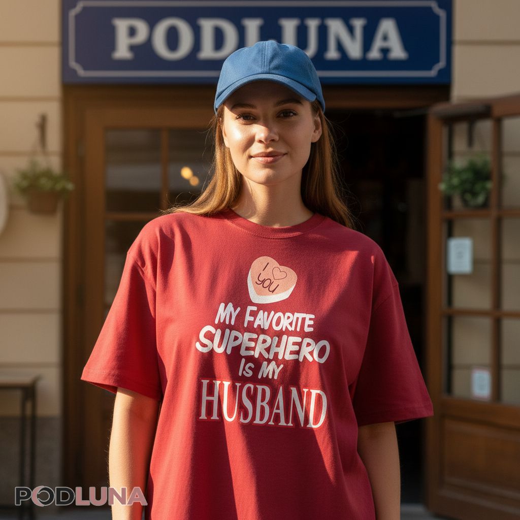 My Favorite Superhero Is My Husband Heart Valentine Shirt