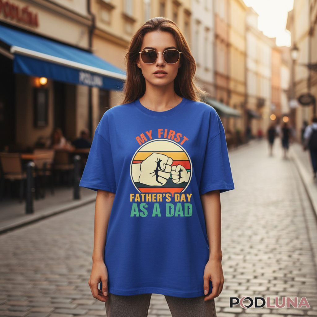 Personalized Fathers Day Best Dad Footprint Names Shirt