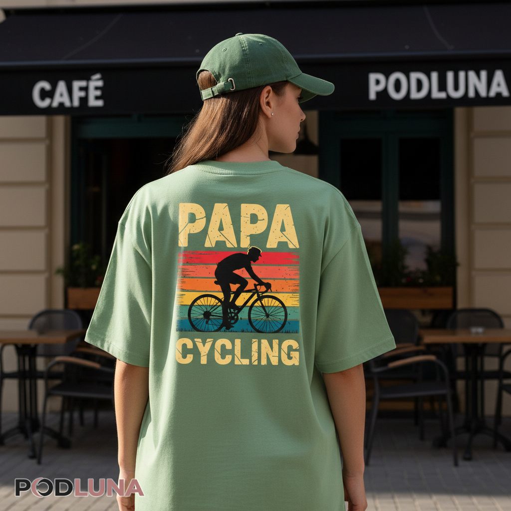 Papa Cycling Mountain Bike Father Shirt