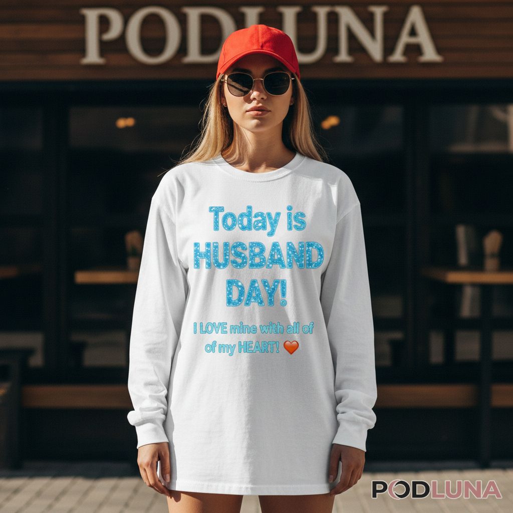 Today Is Husband Day I Love Mine With All Of My Heart Long Sleeve For Women Today Is Husband Day I Love Mine With All Of My Heart Long Sleeve For Women