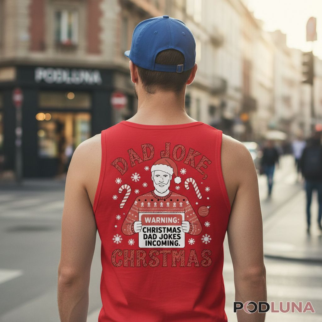Warning Christmas Dad Jokes Incoming Funny Tanktop Warning Christmas Dad Jokes Incoming Funny Tanktop