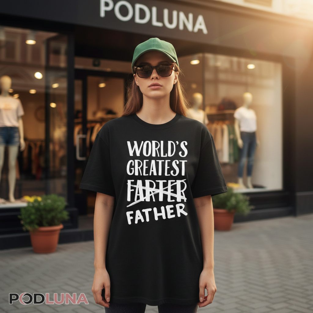 Worlds Greatest Farter I Mean Father Funny Dad Joke Shirt