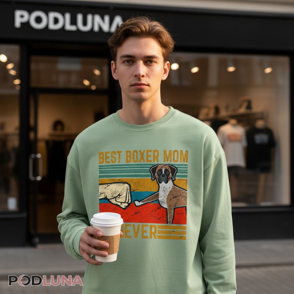 Best Boxer Mom Ever Retro Long Sleeve Best Boxer Mom Ever Retro Long Sleeve