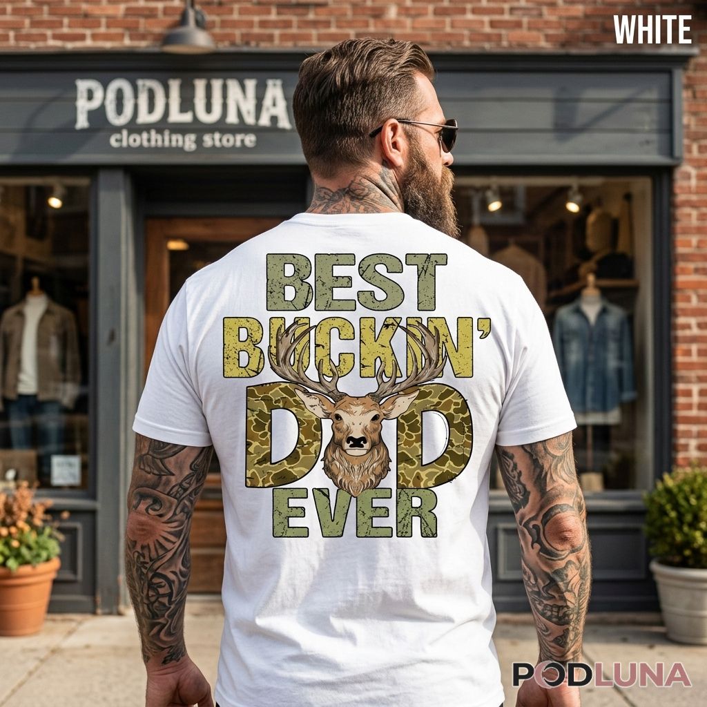 Best Buckin Dad Ever Deer Hunting Vintage Shirt