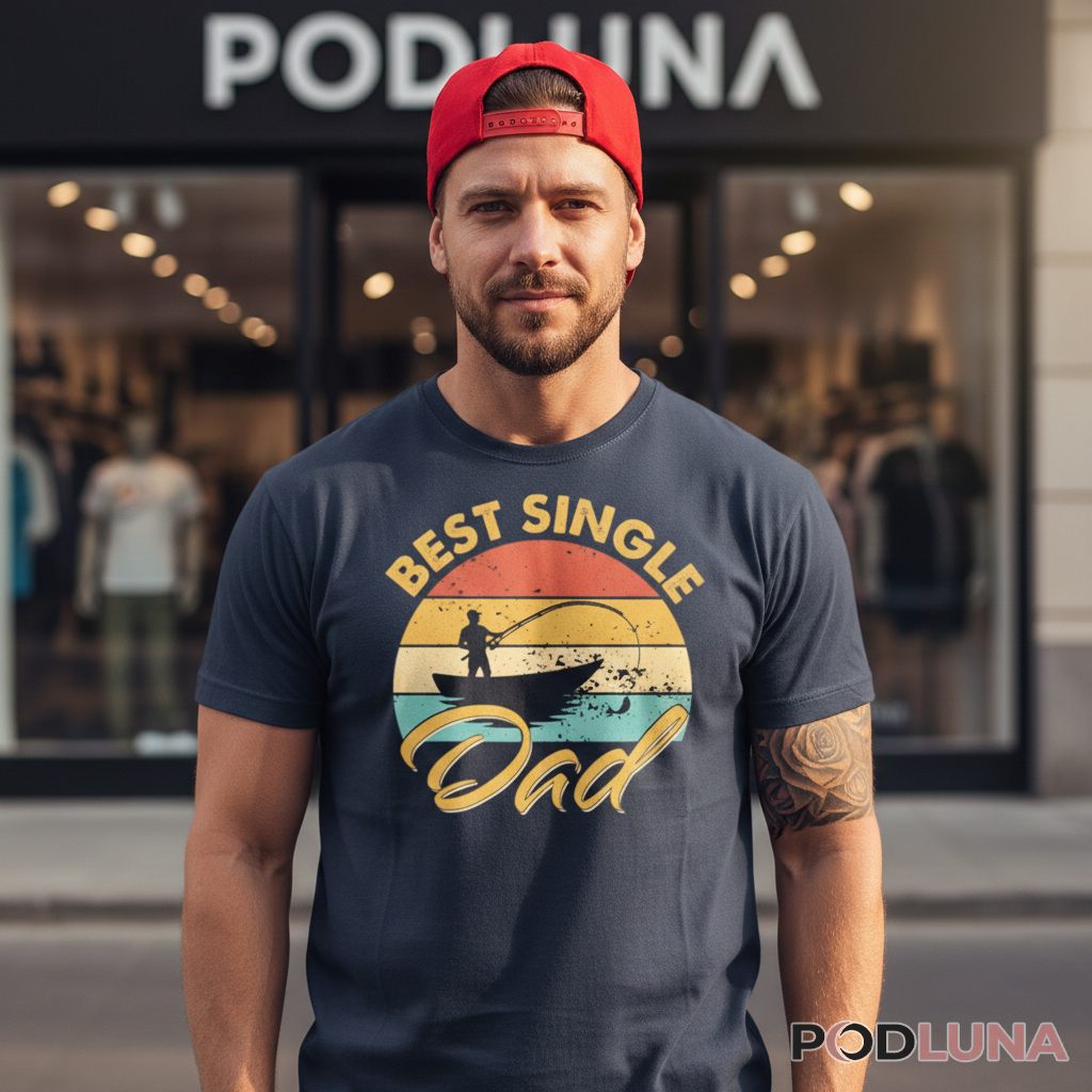 Best Single Dad Ever Outdoorsman Fishing Hobby Shirt