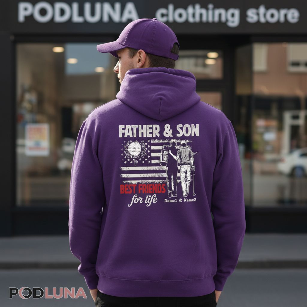 Custom Name Golf Father and Golf Son Best Friends For Life Hoodie Custom Name Golf Father and Golf Son Best Friends For Life Hoodie