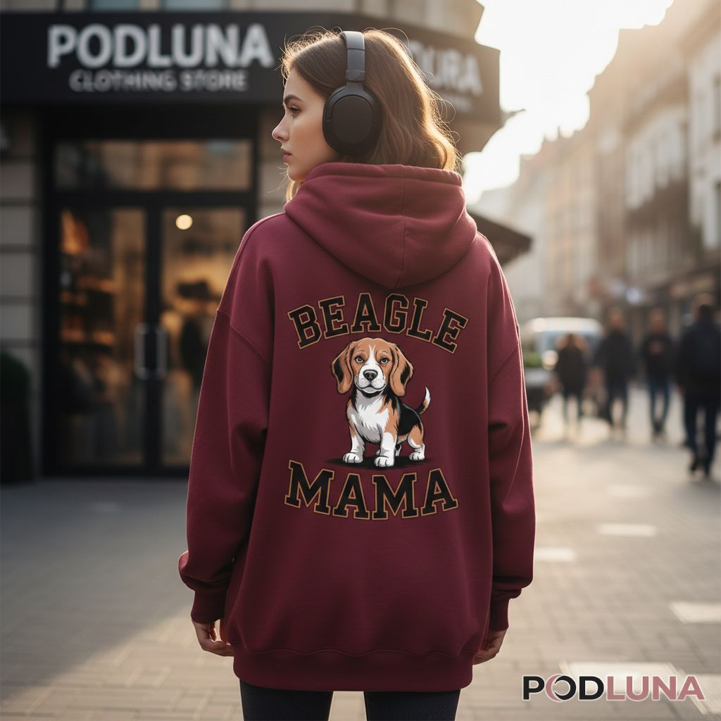 Cute Beagle Mama Graphic Hoodie Cute Beagle Mama Graphic Hoodie