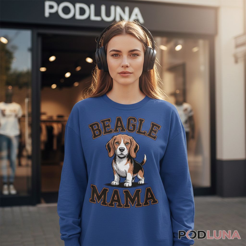 Cute Beagle Mama Graphic Long Sleeve Cute Beagle Mama Graphic Long Sleeve