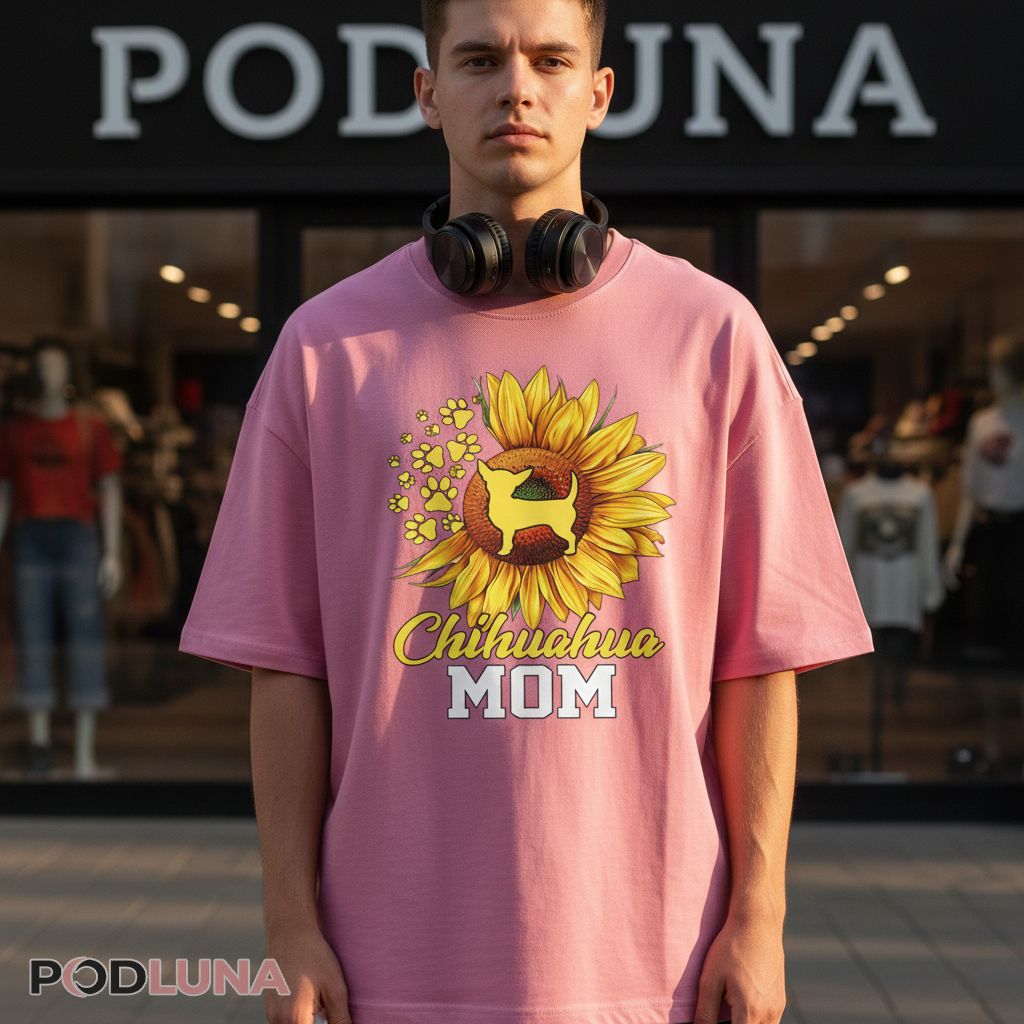 Dog Mom Sunflower Shirt For Dog Lover