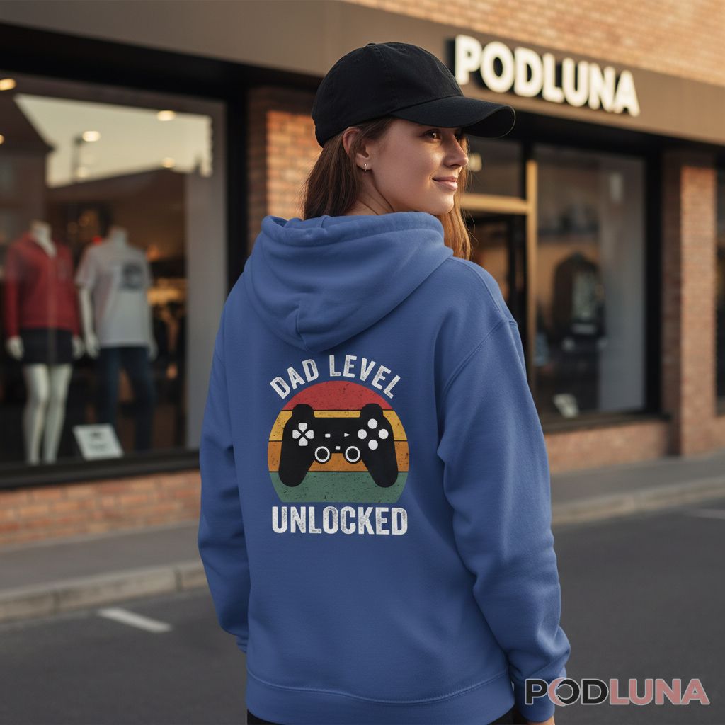 Dad Level Unlocked Gamer Father Retro Hoodie Dad Level Unlocked Gamer Father Retro Hoodie