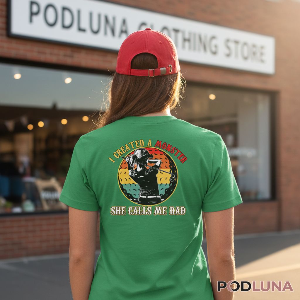 Daughter Golfing Monster Sarcastic Golf Gift For Dad Shirt