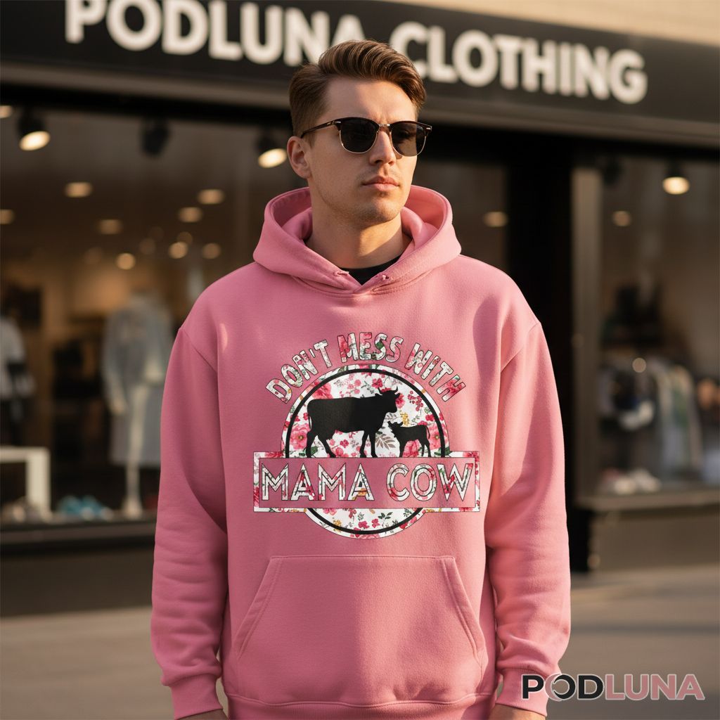 Don't Mess With Mama Cow Hoodie Don't Mess With Mama Cow Hoodie