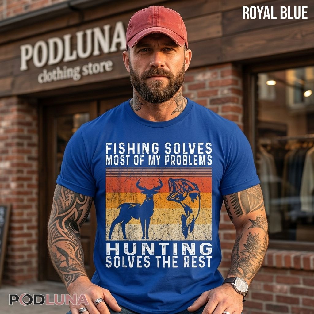 Fishing Solves Most Of My Problems Hunting Solves The Rest Shirt