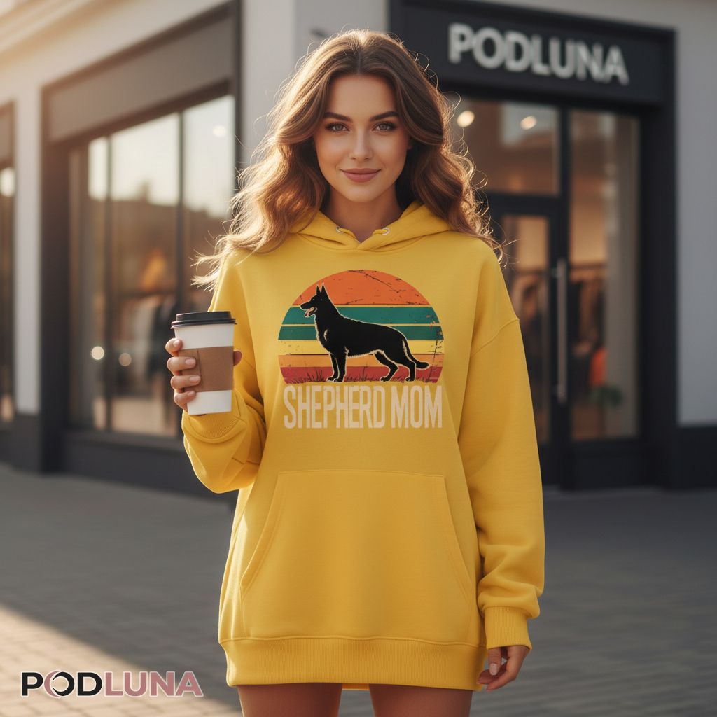 German Shepherd Mom Retro Hoodie German Shepherd Mom Retro Hoodie
