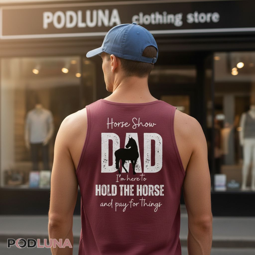 Horse Show Dad I'm Here To Hold The Horse And Pay For Things Tanktop Horse Show Dad I'm Here To Hold The Horse And Pay For Things Tanktop