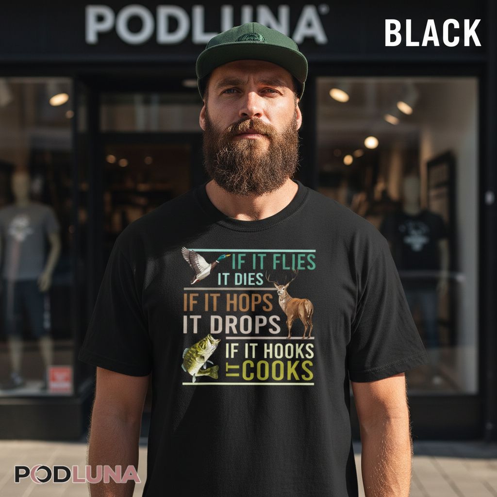 If It Flies It Dies Hunting Fishing Sarcastic Outdoor Dad Shirt