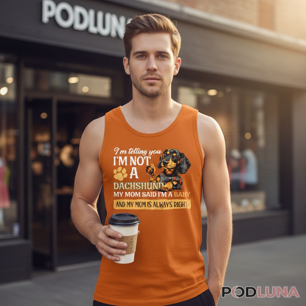 Im Not A Dachshund My Mom Said Im A Baby Tanktop Im Not A Dachshund My Mom Said Im A Baby Tanktop