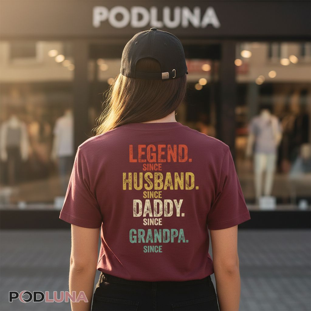 Legend Husband Daddy Grandpa Father’s Day Retro Shirt