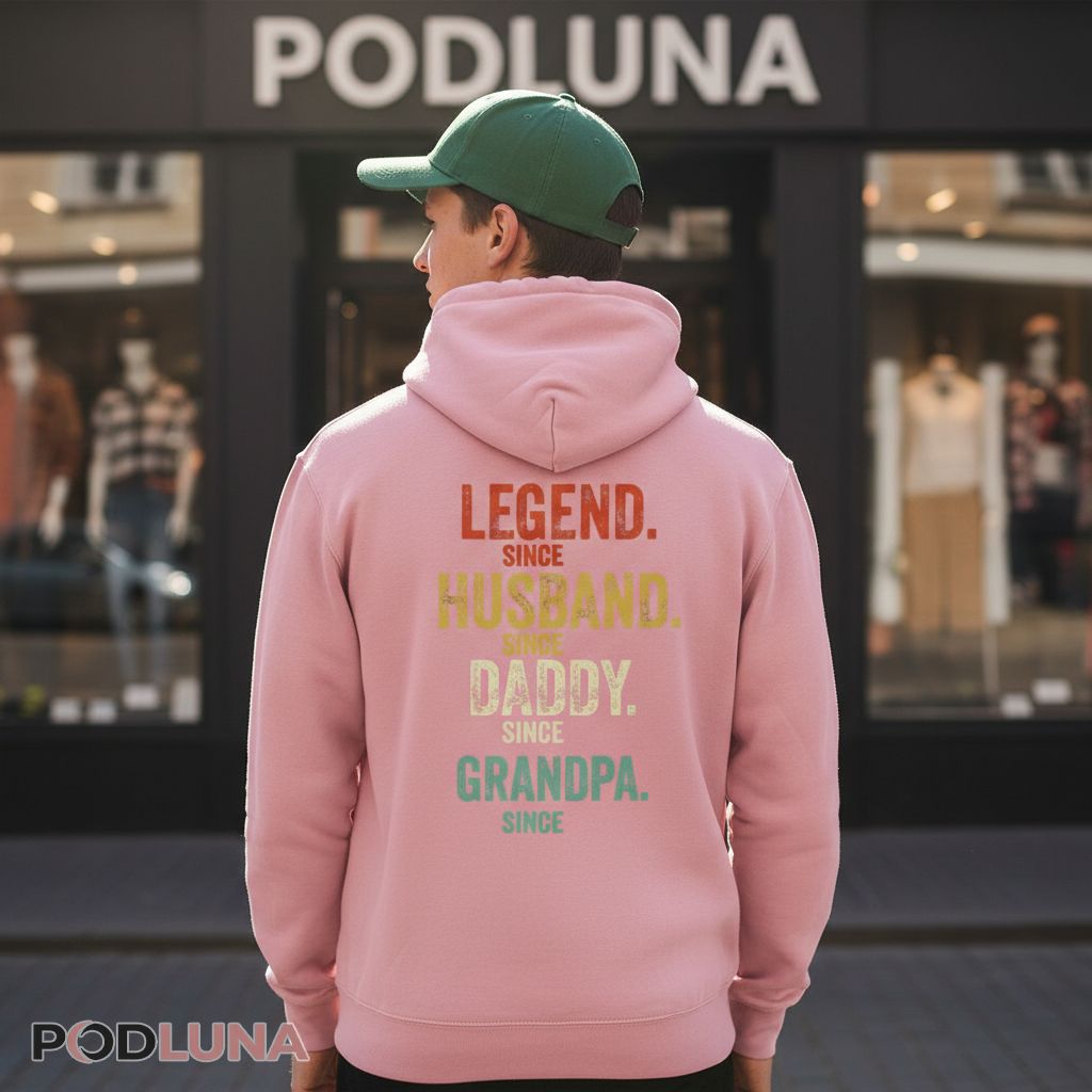 Legend Husband Daddy Grandpa Father's Day Retro Hoodie Legend Husband Daddy Grandpa Father's Day Retro Hoodie