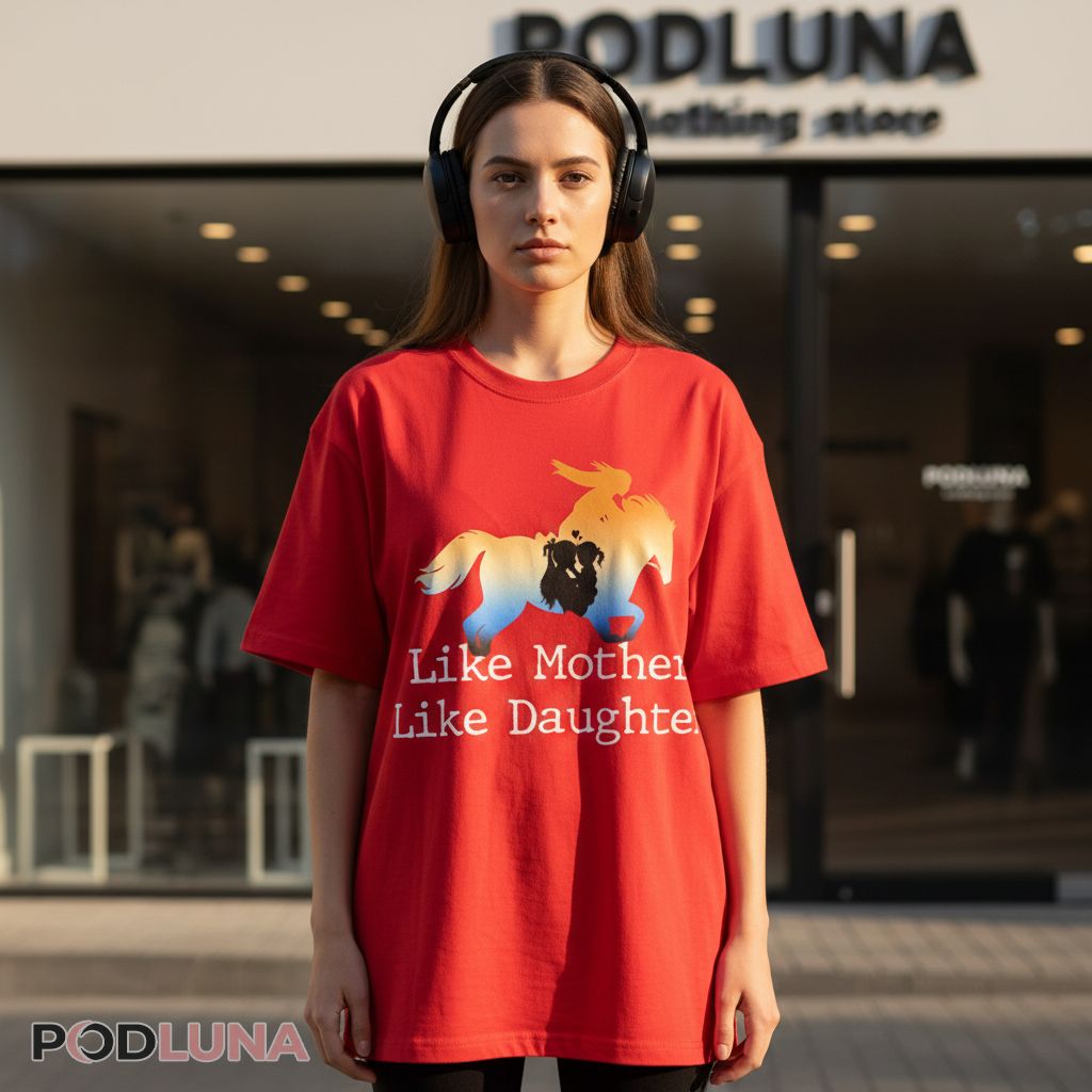 Like Mother Like Daughter Horse Riding Sunset Shirt