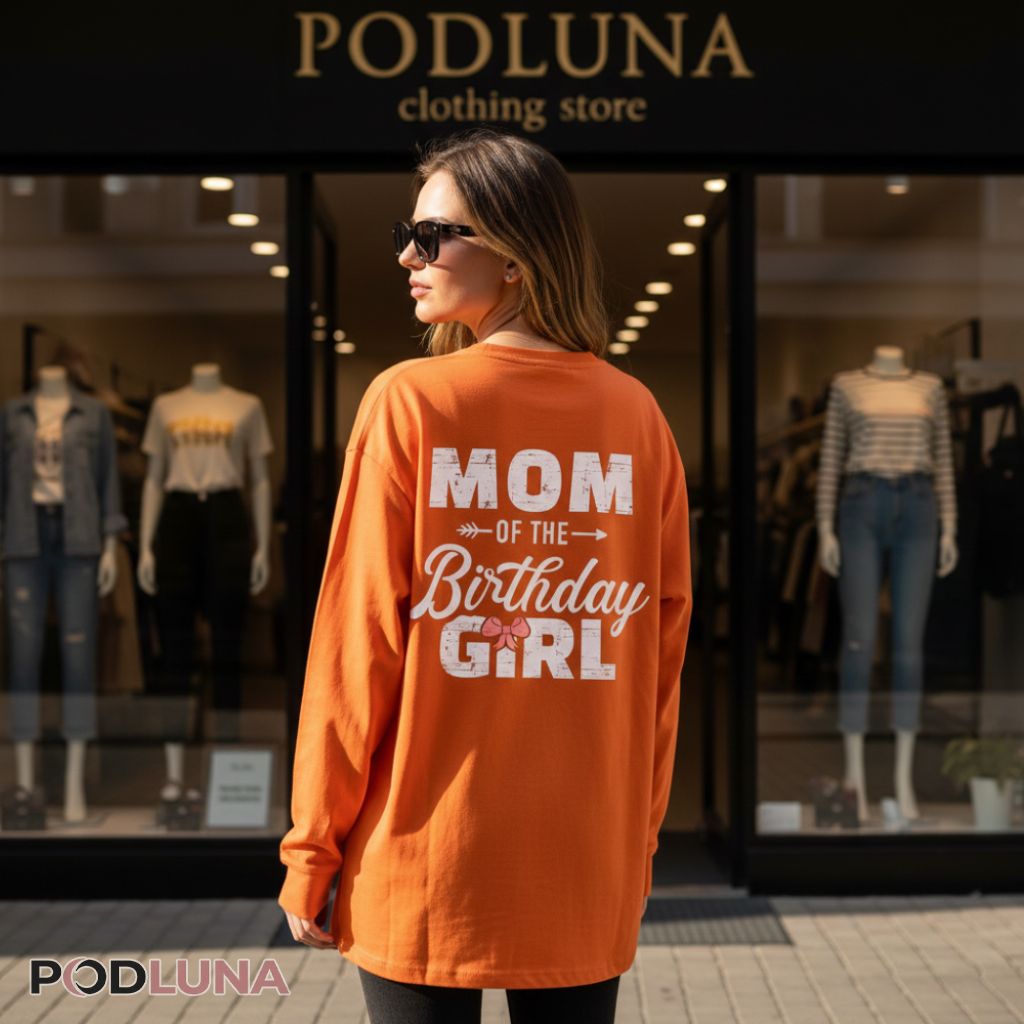 Mom Of The Birthday Girl Long Sleeve Birthday Daughter From Mom Mom Of The Birthday Girl Long Sleeve Birthday Daughter From Mom