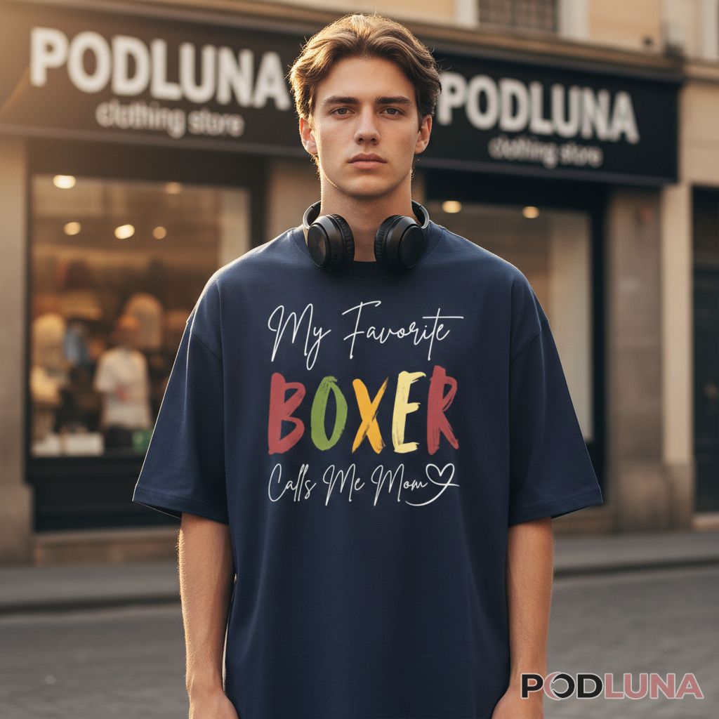 My Favorite Boxer Calls Me Mom Funny Shirt