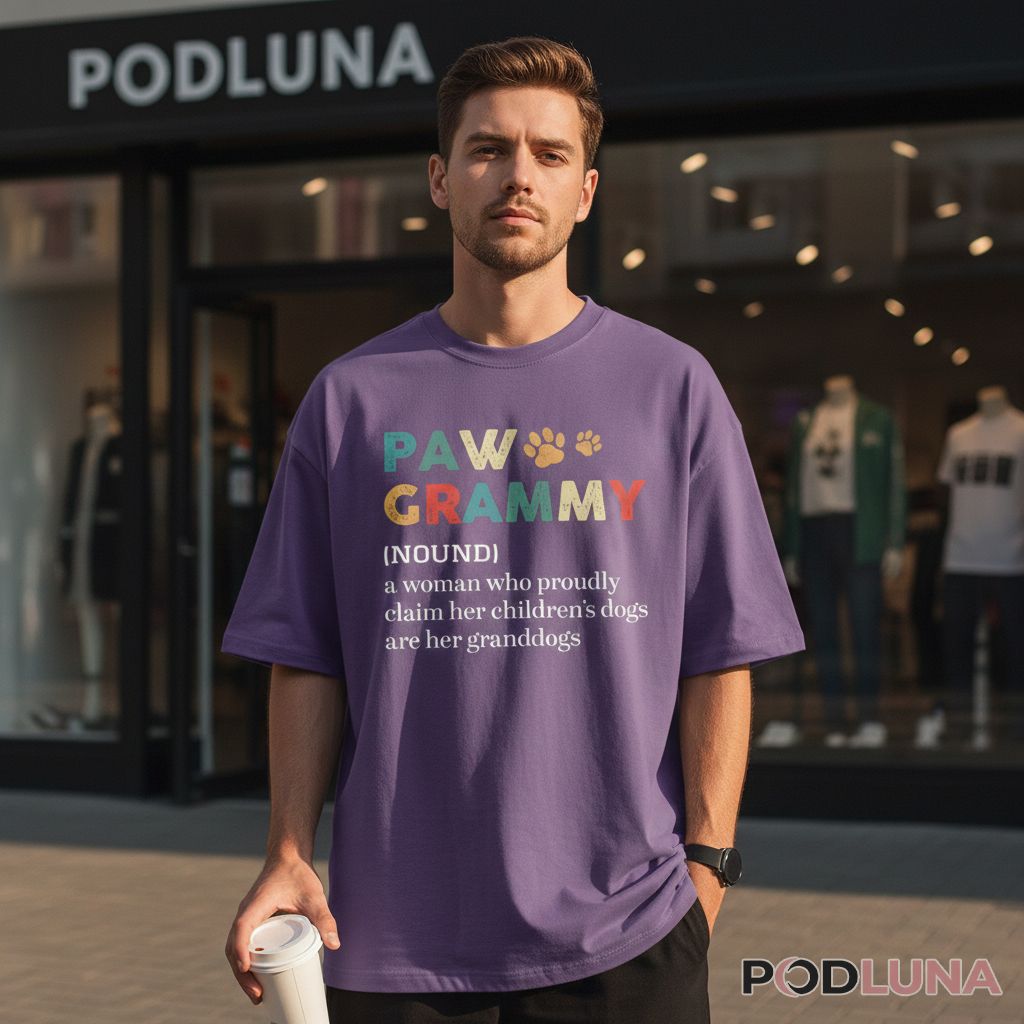 Paw Grammy Definition Funny Dog Grandma Shirt