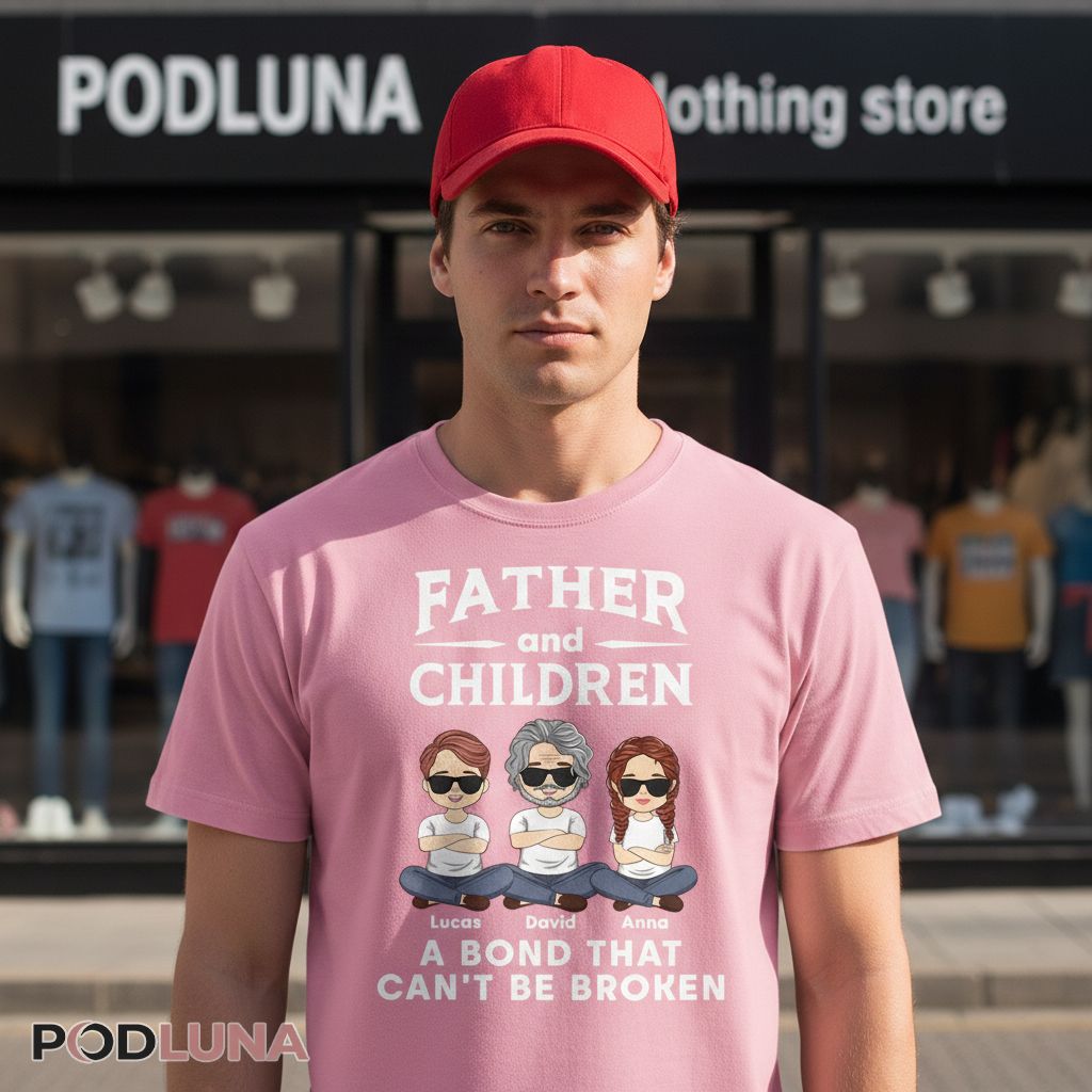 Personalized Father and Children A Bond That Cant Be Broken Shirt