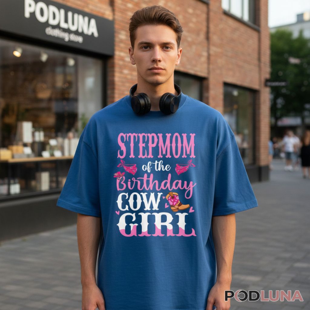 Stepmom Of The Birthday Cowgirl Western Shirt
