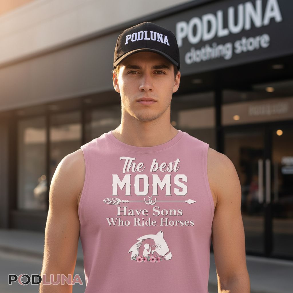 The Best Moms Have Sons Who Ride Horses Equestrian Tanktop The Best Moms Have Sons Who Ride Horses Equestrian Tanktop