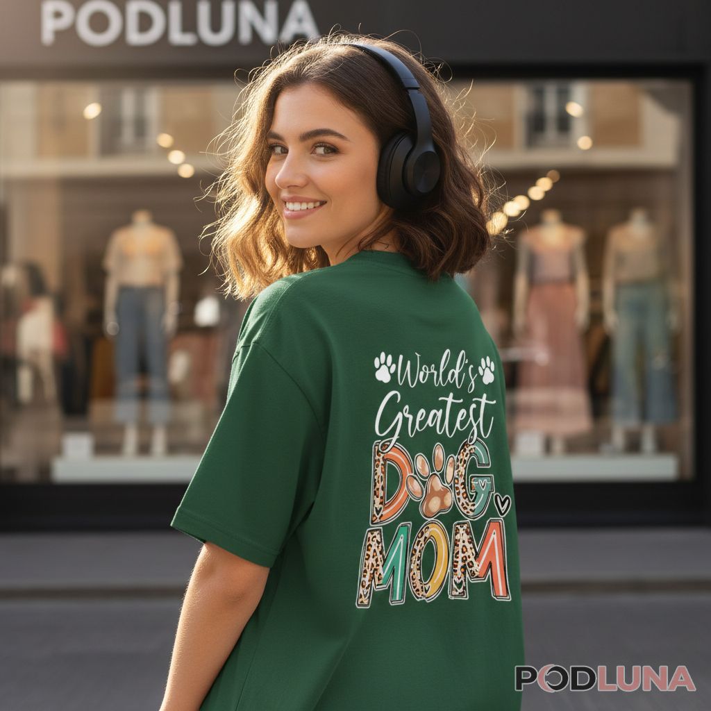 World Greatest Dog Mom Leopard Print Shirt