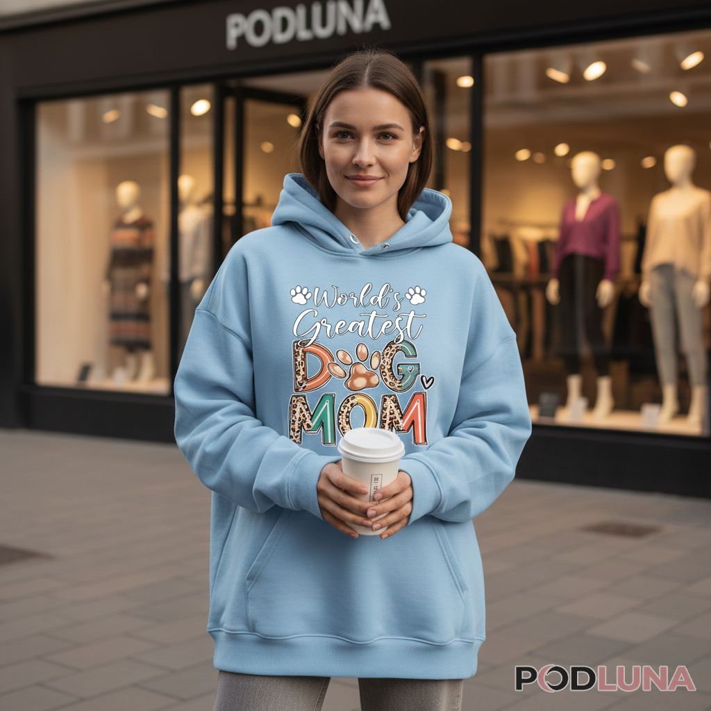 World Greatest Dog Mom Leopard Print Hoodie World Greatest Dog Mom Leopard Print Hoodie