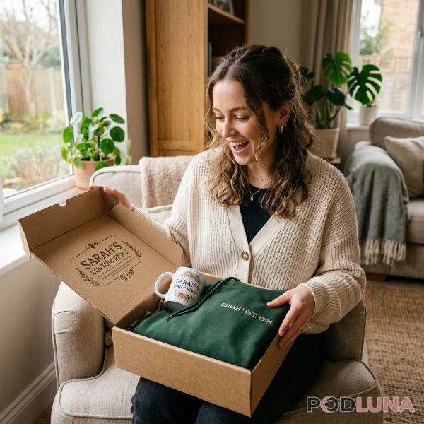 Aunt Opening Personalized Gift Box With Mug And Hoodie Aunt Opening Personalized Gift Box With Mug And Hoodie