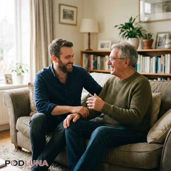 Father And Son Spending Time Together At Home Real Life Moment Father And Son Spending Time Together At Home Real Life Moment