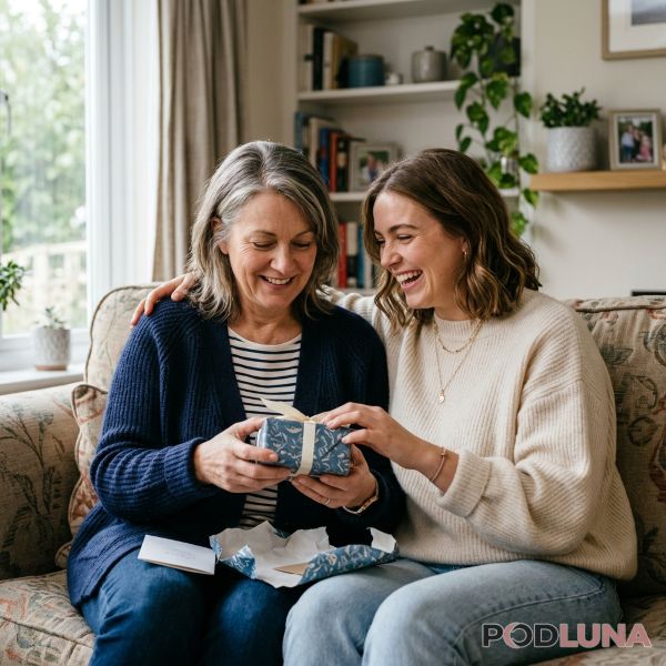 Mother And Daughter Sharing Meaningful Gift Moment Mother And Daughter Sharing Meaningful Gift Moment
