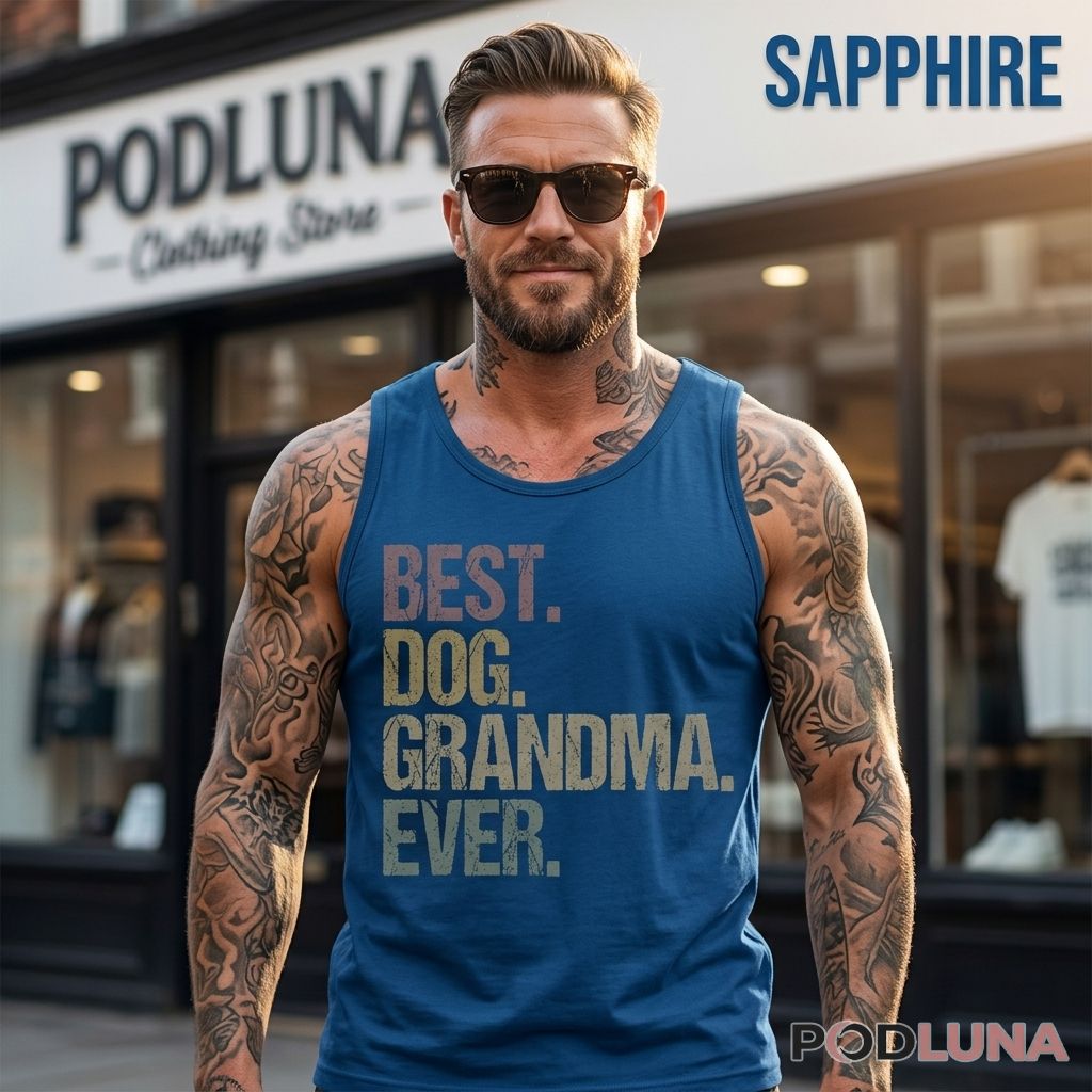 Best Dog Grandma Ever Retro Style Tanktop Best Dog Grandma Ever Retro Style Tanktop