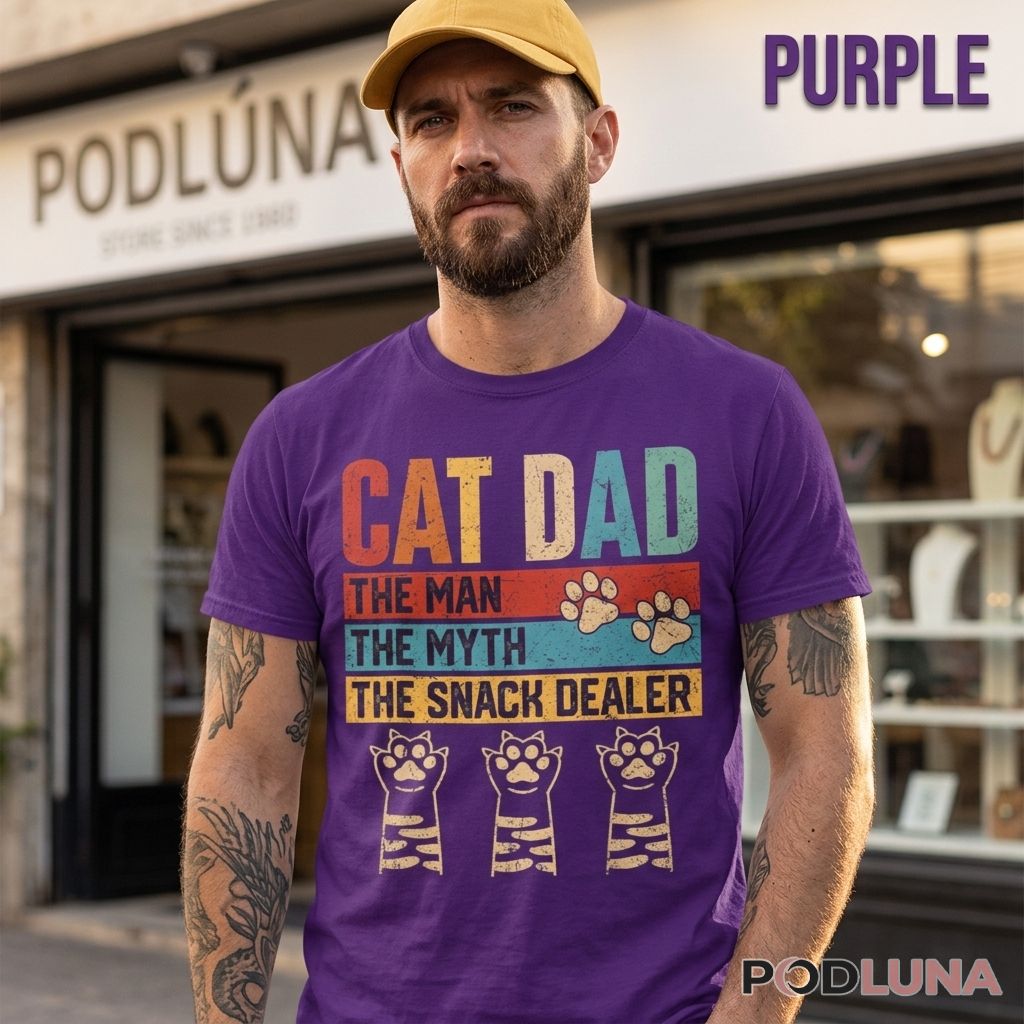 Black Cat Dad I Do What I Want Retro Shirt