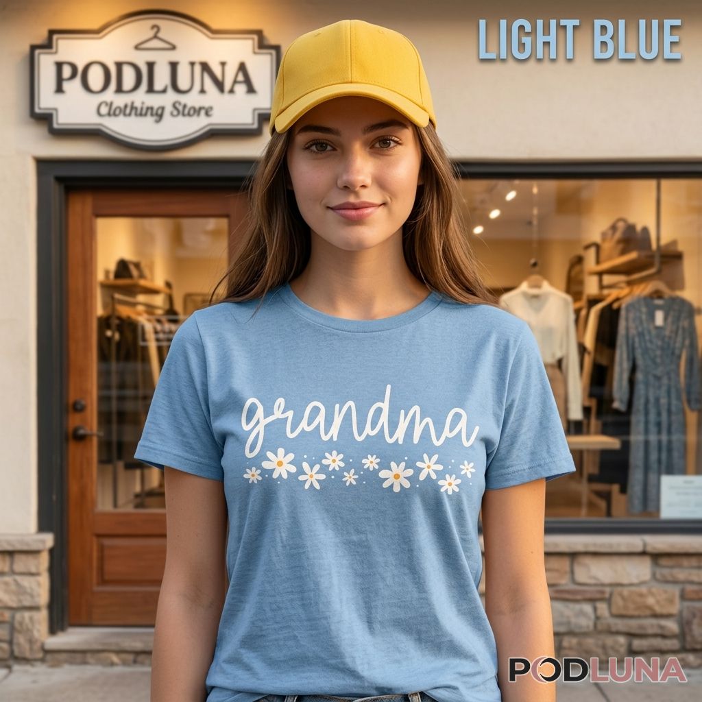 Grandma Daisy Floral Design Mother Day Gift Shirt