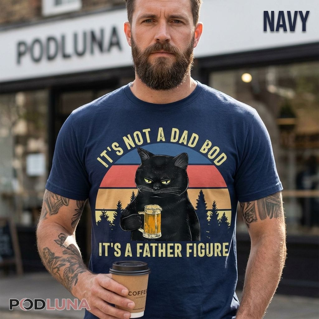 Minimalist Meow Cat Lover Dad Shirt