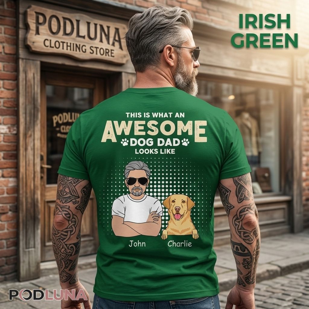 Personalized This Is What An Awesome Dog Dad Looks Like Shirt