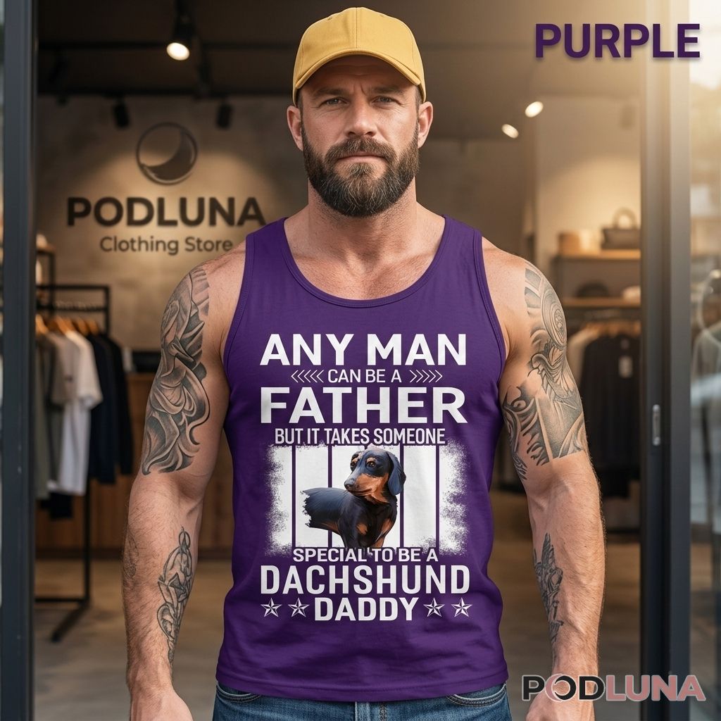 Personalized Dachshund Daddy Tanktop Funny Father Day Gift For Dog Lovers Personalized Dachshund Daddy Tanktop Funny Father Day Gift For Dog Lovers
